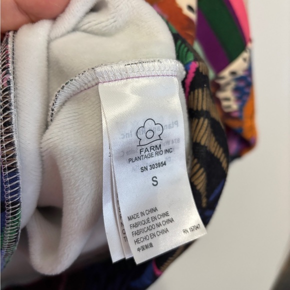 FARM Rio Lilac Mixed Print Multicolored Botanical Oversized Sweatshirt Sz Small - Picture 10 of 11